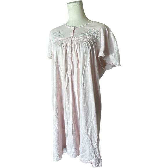 Vintage Cotton Mini Nightgown – Farmers Daughter, Embroidered Floral Large 218 - Picture 2 of 7